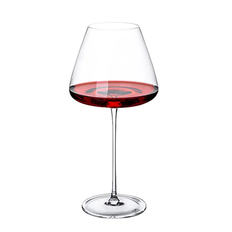 720ml Creative Ins style Burgundy wine glass with concave bottom light luxury high-end crystal high footed glass wine glass