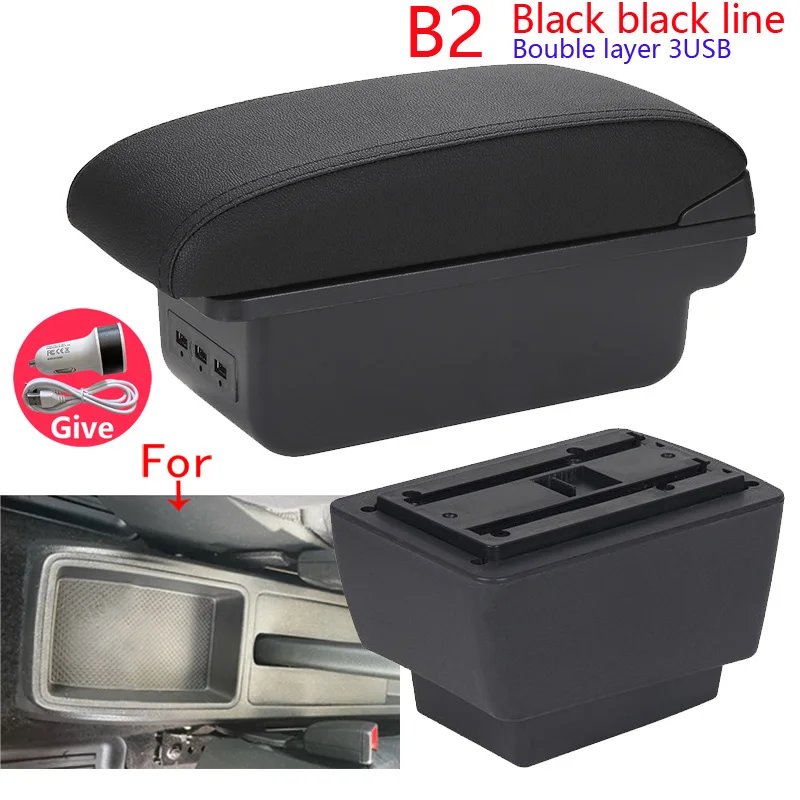 For Skoda Fabia Armrest Box For Skoda Fabia 3 III 2015-2021 Car Armrest Retrofit parts Storage Box Car Accessorie image 3