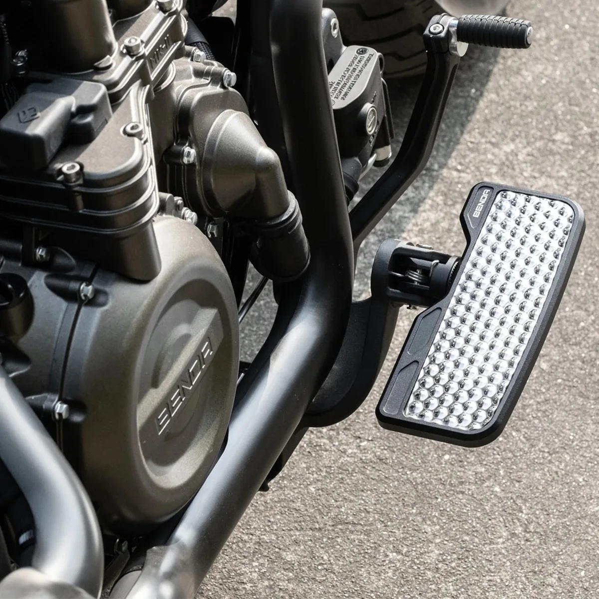 Motorcycle Aluminum Alloy Front Pedal Footrest for BENDA Rock 707 BD707 Lossless Installation Stable Enlarged Design