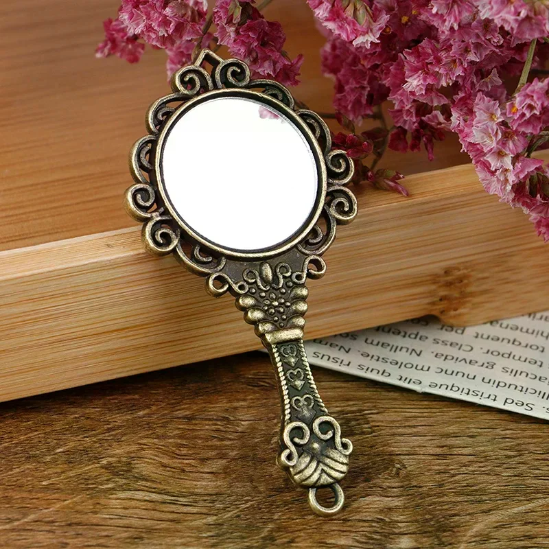 Vintage Metal Frame Mirror Dollhouse Miniature Bathroom Furniture for 1:6 Doll