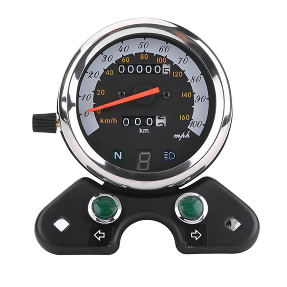 LED Motorcycle Gauge Digital Speedometer Real-time for information Robust Construction Stable Performance Technology Anti-glare