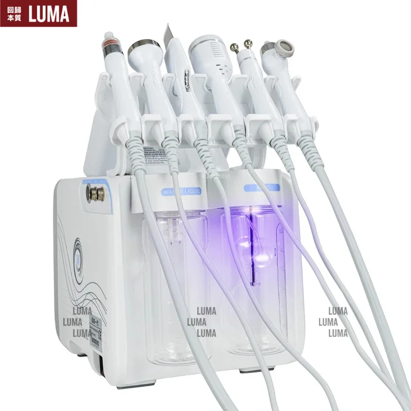 6in1 Hydro Dermabrasion Device Deep Cleans Skin Hydrates Lifts and Rejuvenates Portable Water Oxygen Jet Facial Diamond Peeling