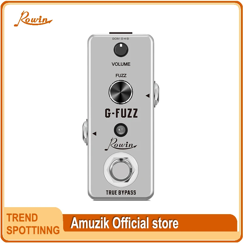 Rowin G-FUZZ 빈티지 게르마늄 아날로그 퍼즈 기타, 베이스 이펙트 페달, 트루 바이패스 LEF-322