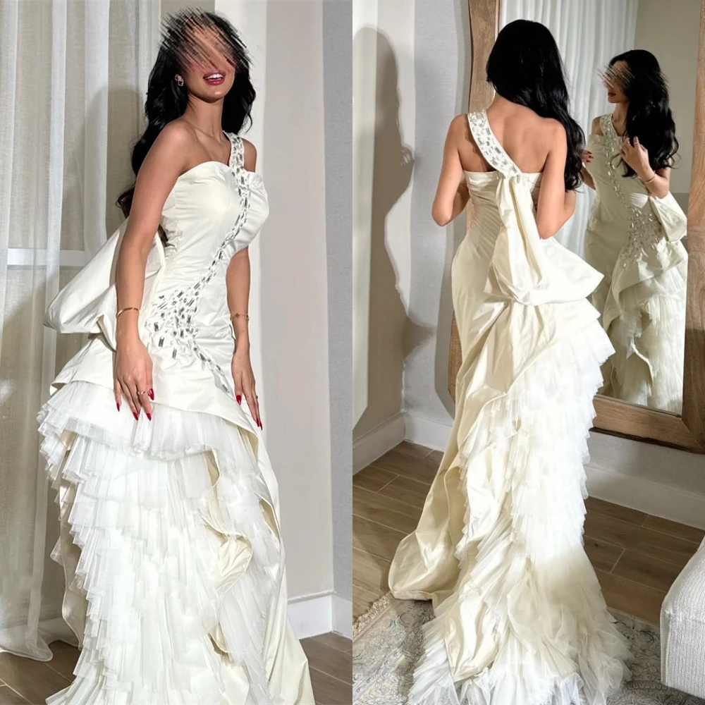 Robe de Bal Exquise en Tulle Perlé, Longueur au Sol, Satin, sur Mesure, pour Occasions de Soirée