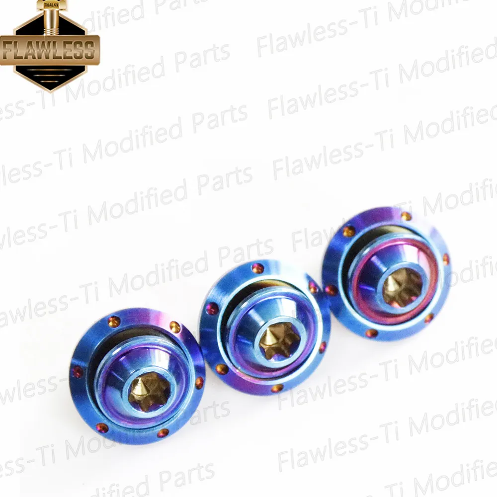 FLAWLESSTI Gr5 Titanium Bolts Exhaust Pipe Cover Bolts M5 For Vespa Sprint 150 Primavera 150 S 150