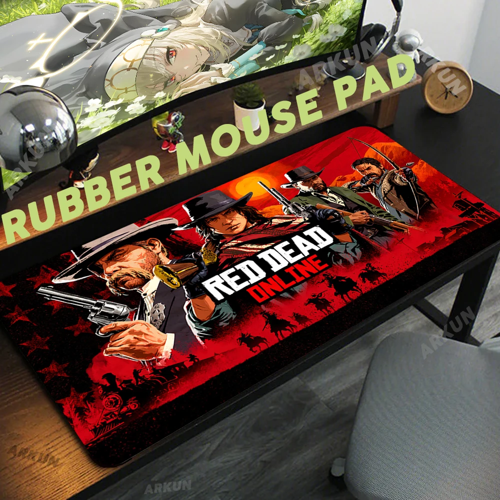 Large Non-linear Shooting Game Red Dead Redemption 2 Mouse pad Gaming Accessories Pad Pc Gamer Pad Office Keyboard Table Mat