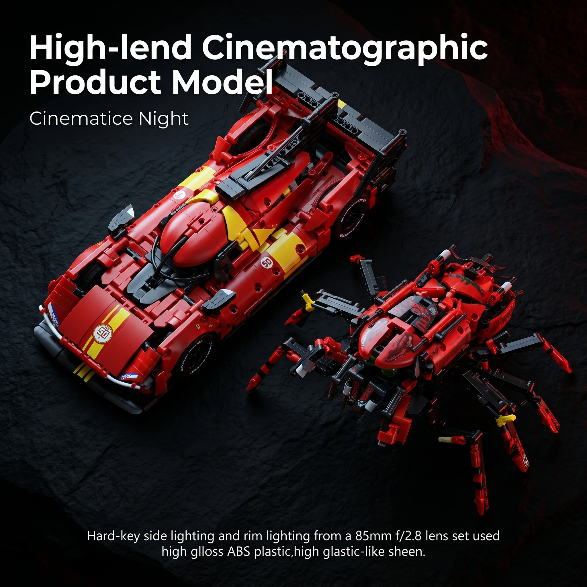 Remote Control 1:14 2-in-1 Spider Transforming Building Set 1138 Pieces