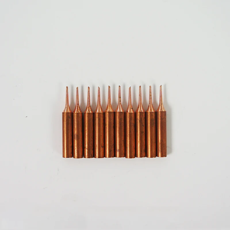 900M-T Pure Copper Soldering Iron Tip 900M-T-0.8D 1.2D 3.2D I SK SI 2C 4C Solder Tips Welding Head BGA Solder Tools