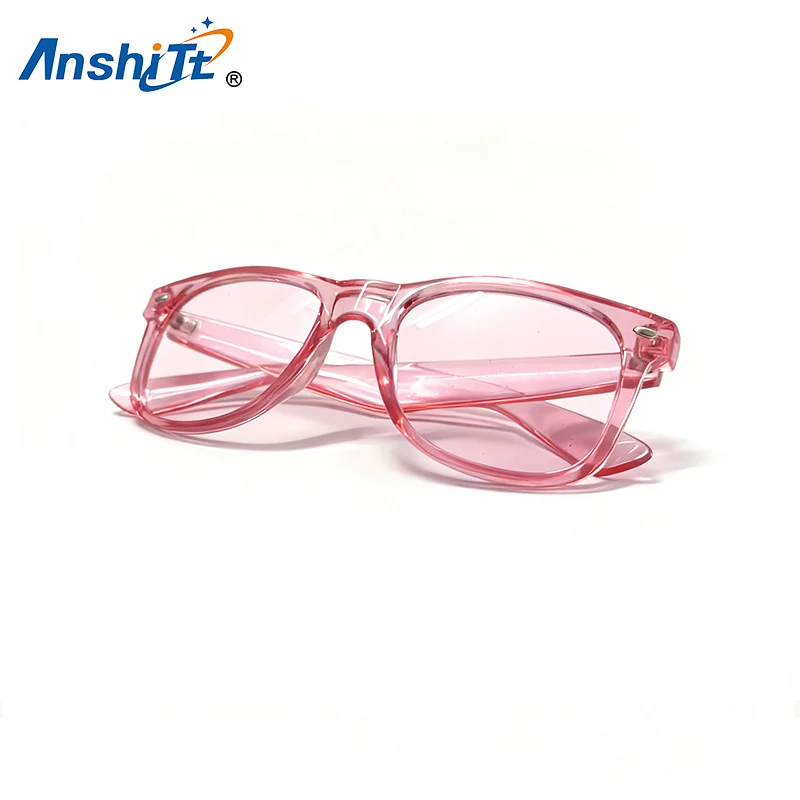

10pack Pink Color Therapy Glasses Chakra Glasses Chromotherapy Glasses Light Therapy Sunglasses UV400 Colour Fashion Sunglasses