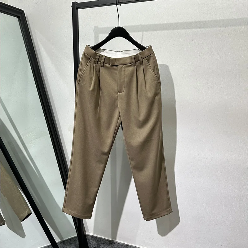 

Autumn Simple Style All-Match Non-Ironing Draping Casual Suit Pants Harajuku Popular Ruan Handsome Retro Straight-Leg