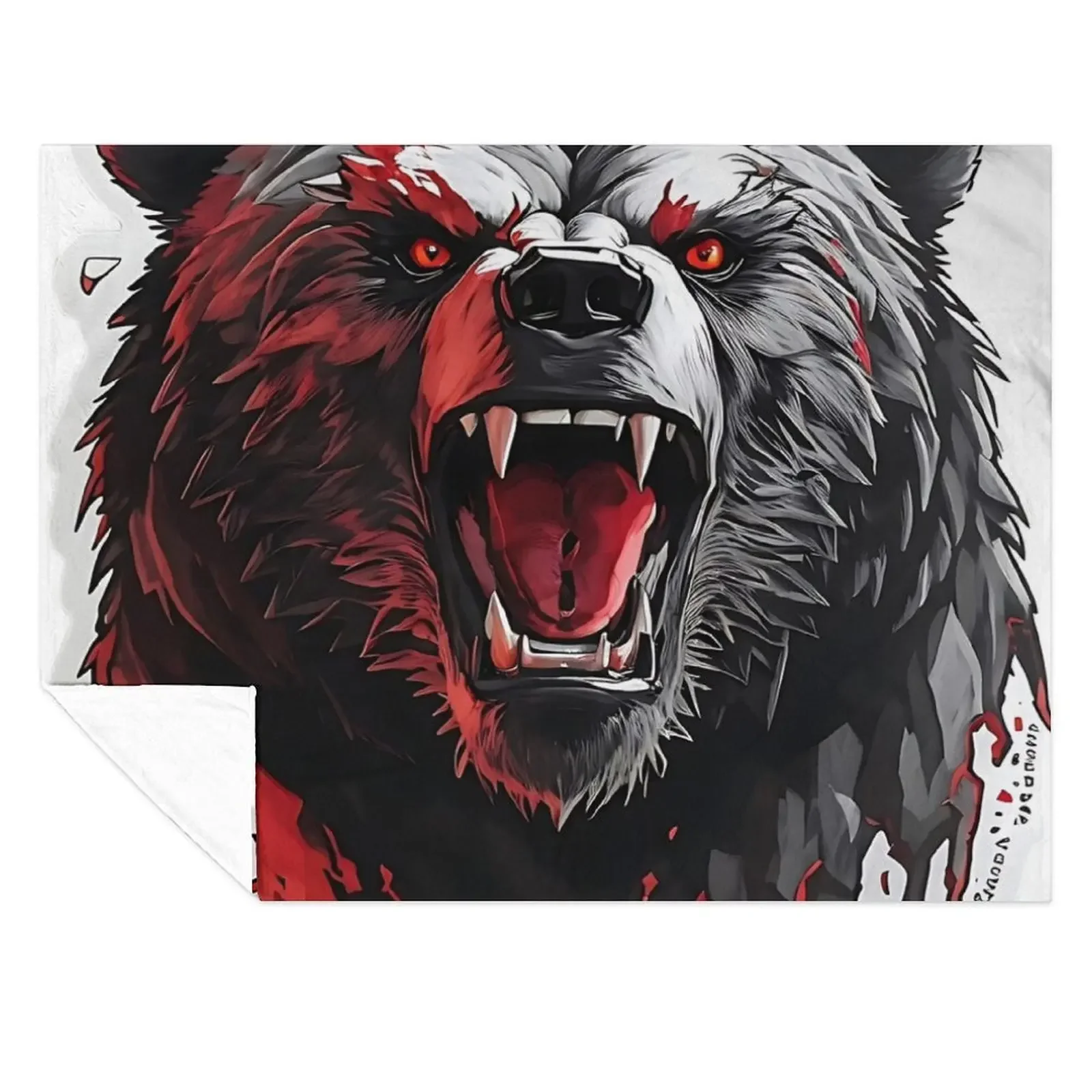 

Savage Black Bear Throw Blanket Thermal Kid'S cosplay anime Decoratives Blankets
