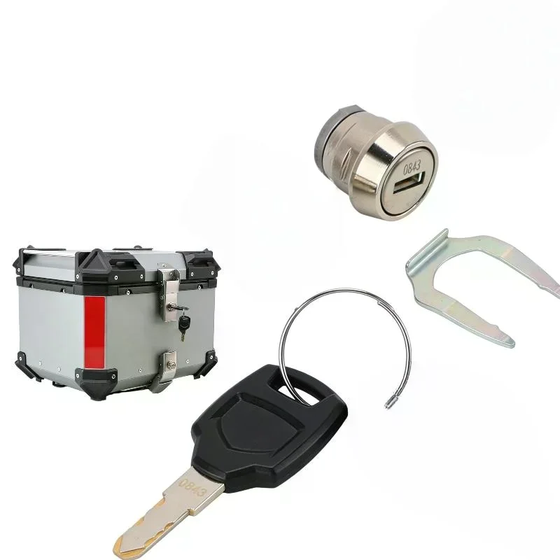 Heavy Duty Motorcycle Top Box Lock Kit Cylinder with Keys for 25-100 Liter Storage Cases Secure Replacement