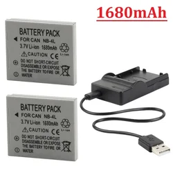 1680mah NB-4L NB 4L Camera Battery with charger for Canon IXUS 30 40 50 55 60 65 90 100 I5 I7 SD400 IXUS SD960 SD780 Camera