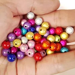 Shining Mixed 3D Illusion Miracle Dream Acrylic Round Spacer Beads Charms 4-20mm Pick Size For Jewelry Making