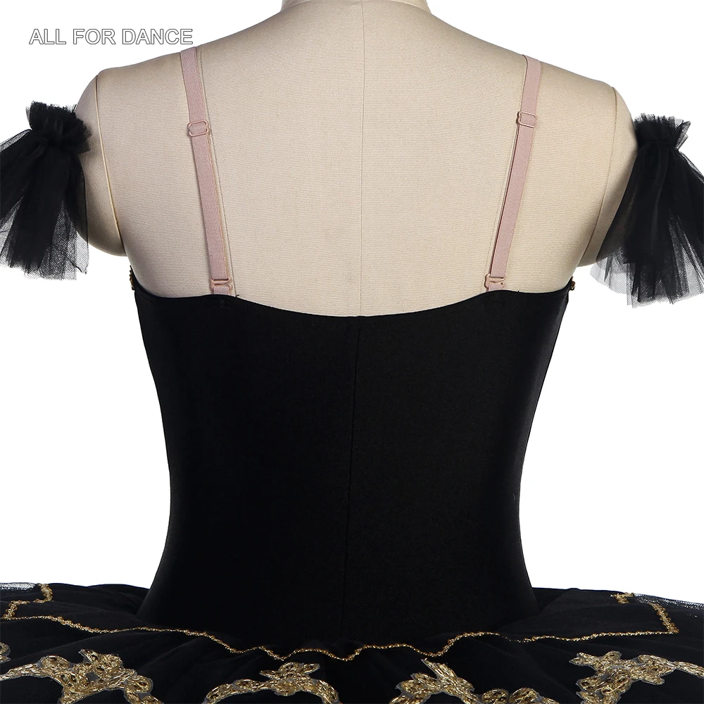 BLL549-Tutu pansement de ballet pré-professionnel pour filles et femmes, corsage en velours extensible noir, performance sur scène