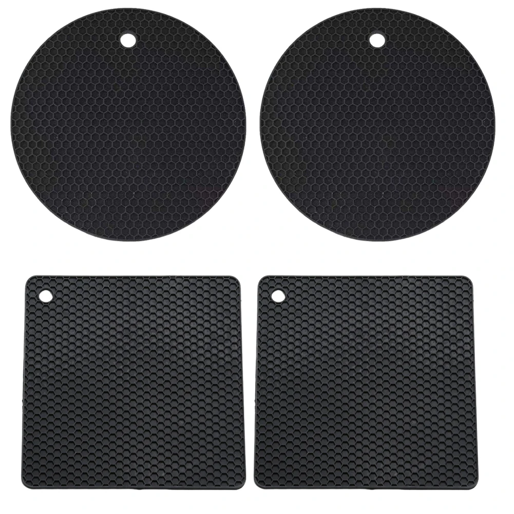 2 Pack Heat Pot Holder Silicone Trivet Mat Cup Coaster for Kitchen Countertop Table