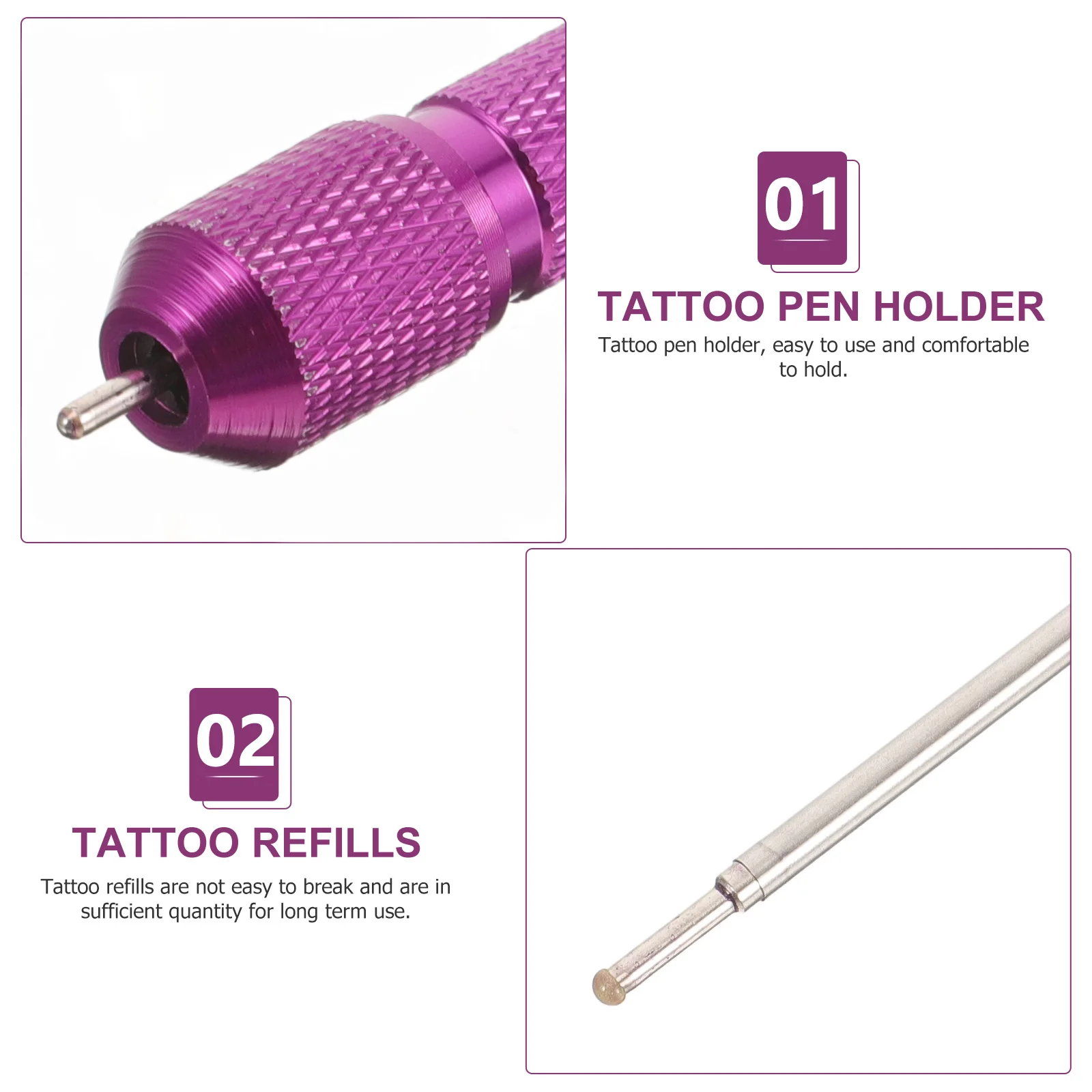 

Durable Tattoo Marking Pen Refill Tattoo Pen Holder Tattoo Marker Pen Cores Easy To Carry Tattoo Supplies