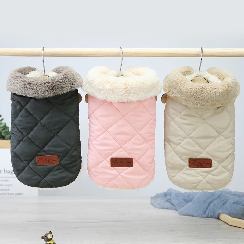 Winter Dog Padded Jackets Fashion Dog Clothes Warm Soft Puppy Down Coat Thickened Cat Jacket Coat Pet Costumes Chihuahua Clothes
