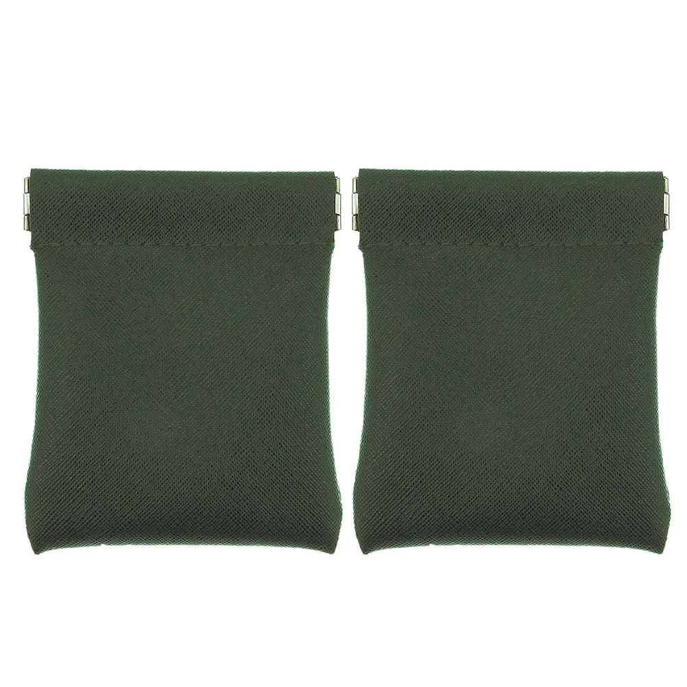 

2Pcs Mini Change Wallet Small Coin Purse Portable Cash Card Holder Lightweight Travel Storage Pouch Chic Organizer