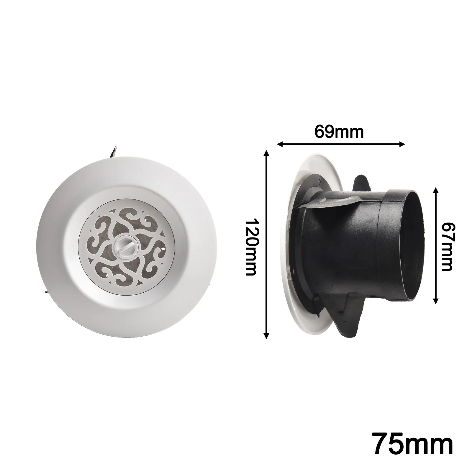 Air Outlet Round Air Vent Grille ABS Material Debris Prevention Efficient Air Distribution Fly Screen Proper Ventilation