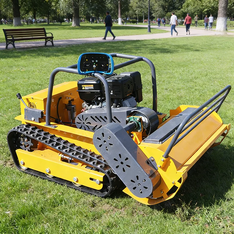 Customized farm zero-rotation lawn mower, all-terrain tracked type, remote-controlled robot model