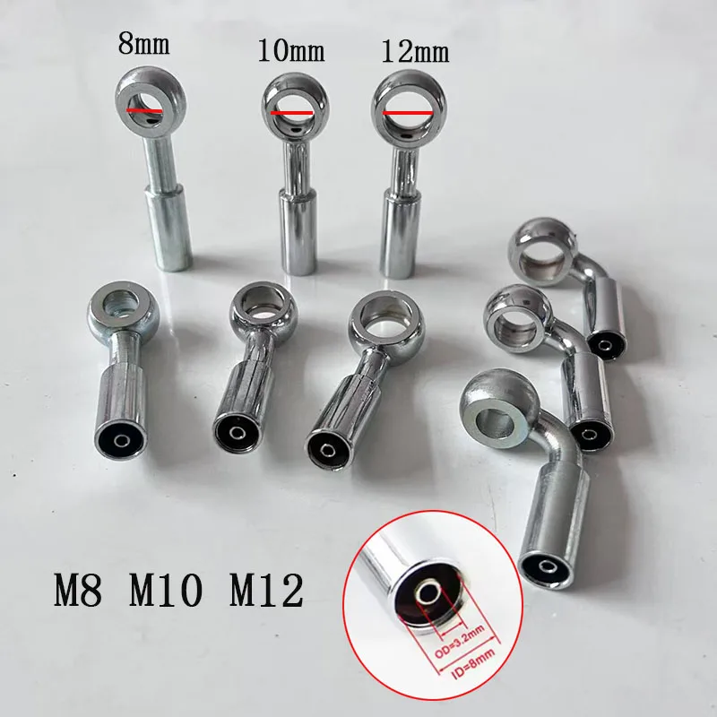 AN3 Motorcycle Bike Brake Oil Hose Banjo Fitting M8 M10 M12Mot Bike Racing Car Hydraulic Brake Clutch Oil Hose Adapter Connector