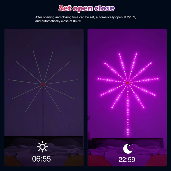 LED Feuerwerk Streifen Lichter Traum farbe RGB Smart Music Sync App & Fernbedienung