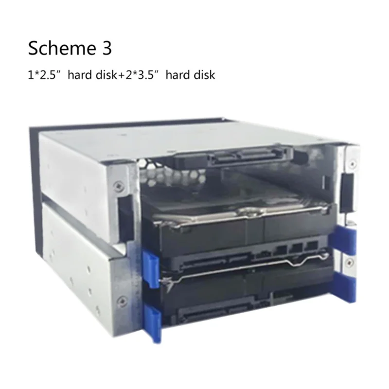 Novo! !3.5 a 5.25 gaiolas de disco rígido de três discos 2 unidades de chassi no chassi caixa de disco rígido expansão de armazenamento de computador
