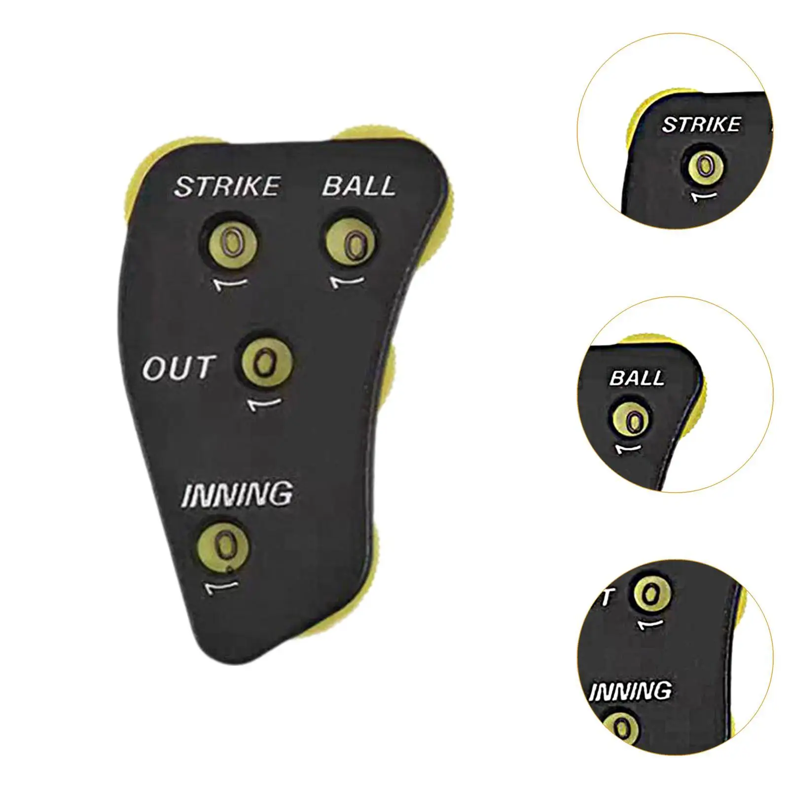 Baseball Umpire Clicker 4 ruedas Equipo fácil de leer Indicador de árbitro