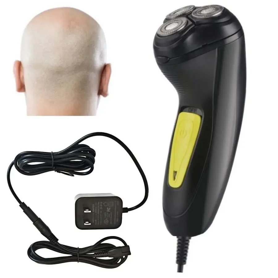 Corded Electric Shaver,Self Bald Head Razor,3D Rotary Shaver for Man,Close Shave Face amp Head,Popup Trimmer for Bold Hair Stubb