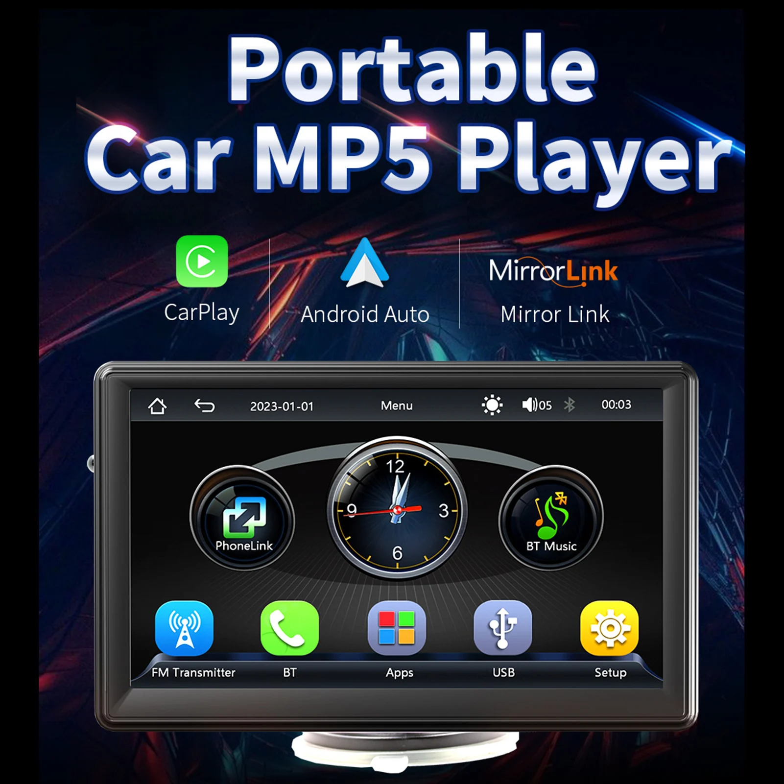 Portable Car MP5 Pl…