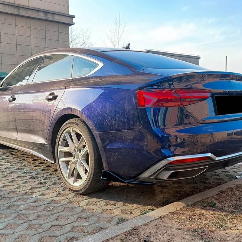 Super Sale For Audi A5 S5 F5 Sline Sportback 2021-2024 Rear Bumper Lip Corner Spoiler Cover Rear Bumper Diffuser Trim Accessorie