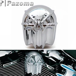 Chrome Skull Cowbell Horn Cover Motorcycle Accessories Horn Mask Guard For Harley Softail Touring Dyna Sportster 1992-2013