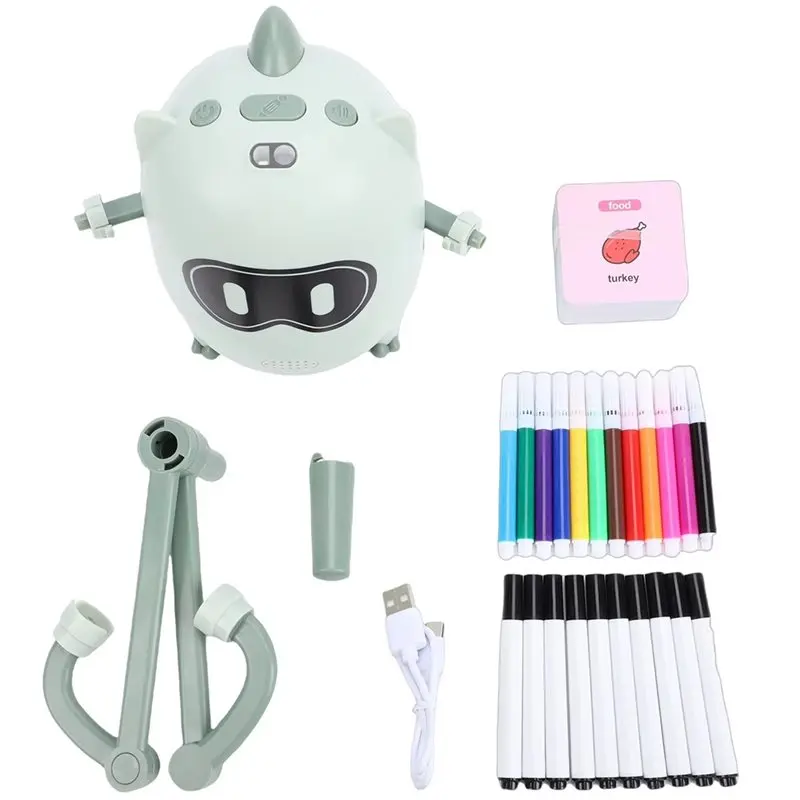 

ABBP-Educational Drawing Machine Drawing Robot For Kids Interactive Dinosaur Shape Educational Drawing Machine With Cards