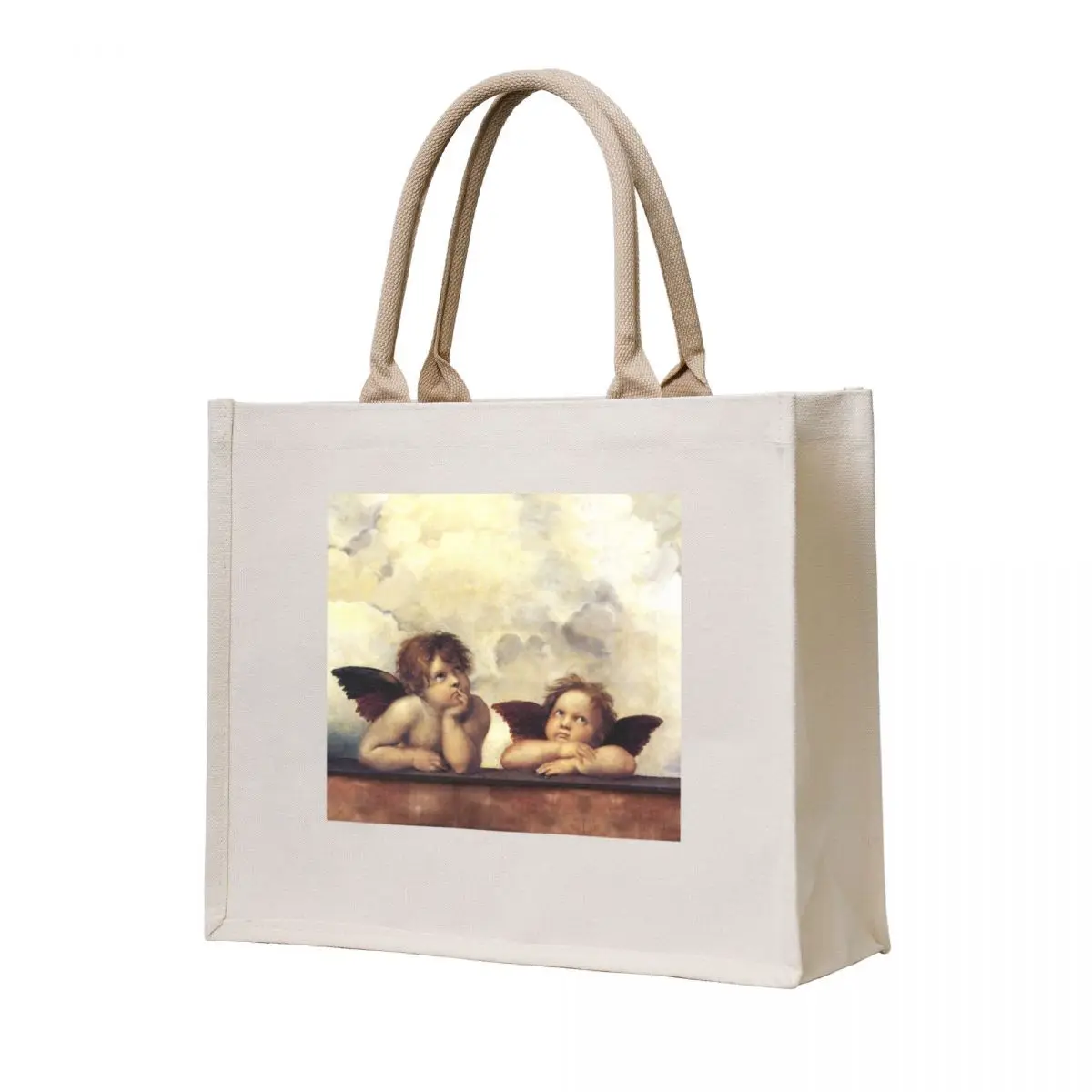 

RENAISSANCE ANGELS Winged Cherubs Tote Bag Women's handbag Gift bag canvas bags