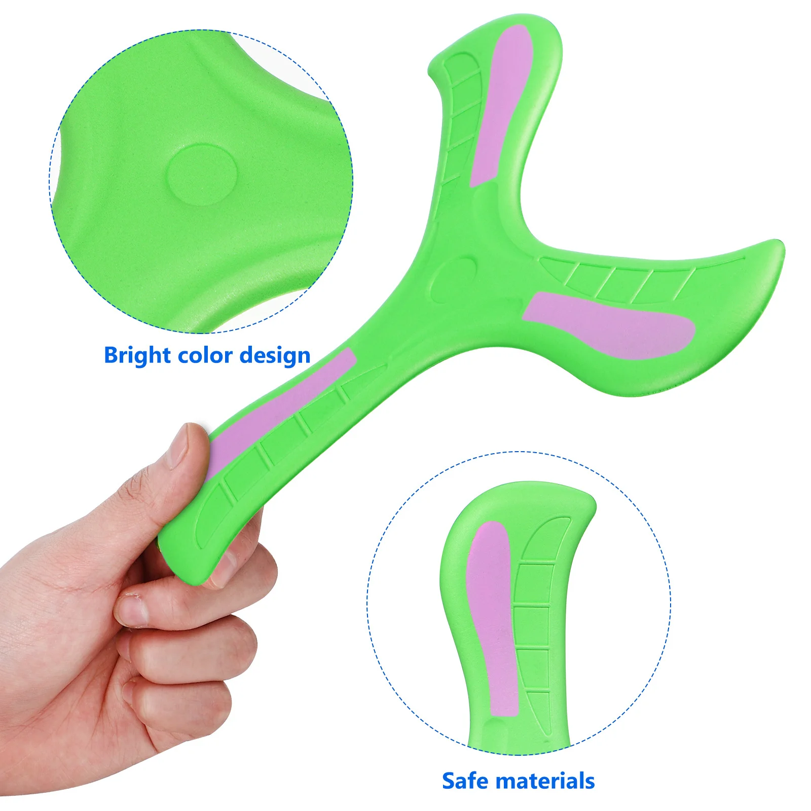 2 Piezas de Boomerang de Eva Suave de Retorno Rápido para Niños, Juego Deportivo al Aire Libre, Actividad de Juego Infantil, Juguete de Retorno para Niños