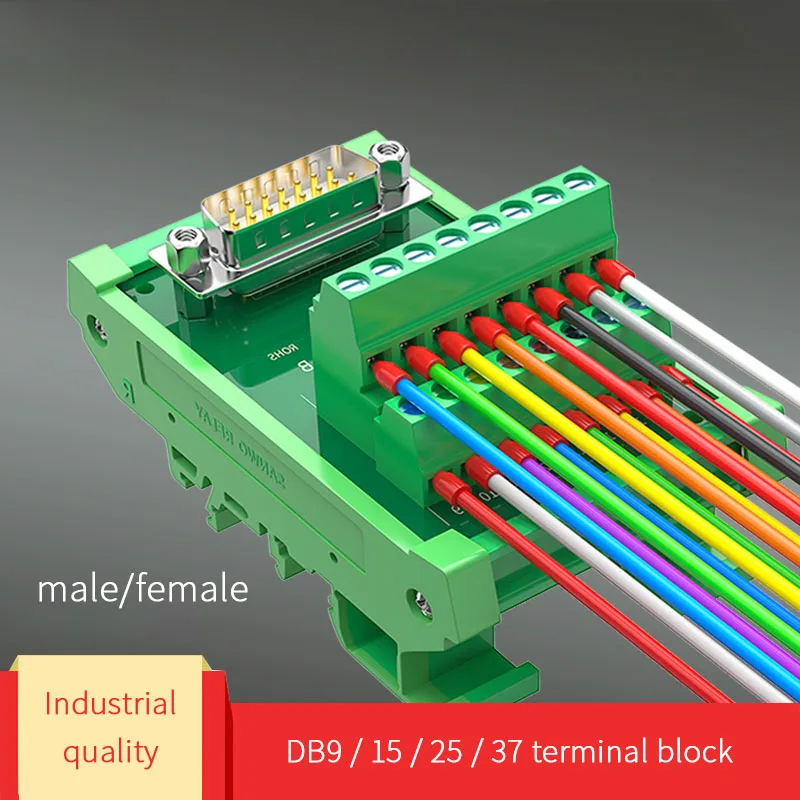 D-SUB DB9/15/25 /37/50 ذكر إلى أنثى رأس اندلاع المجلس ، DSUB محطة كتلة ، موصل.