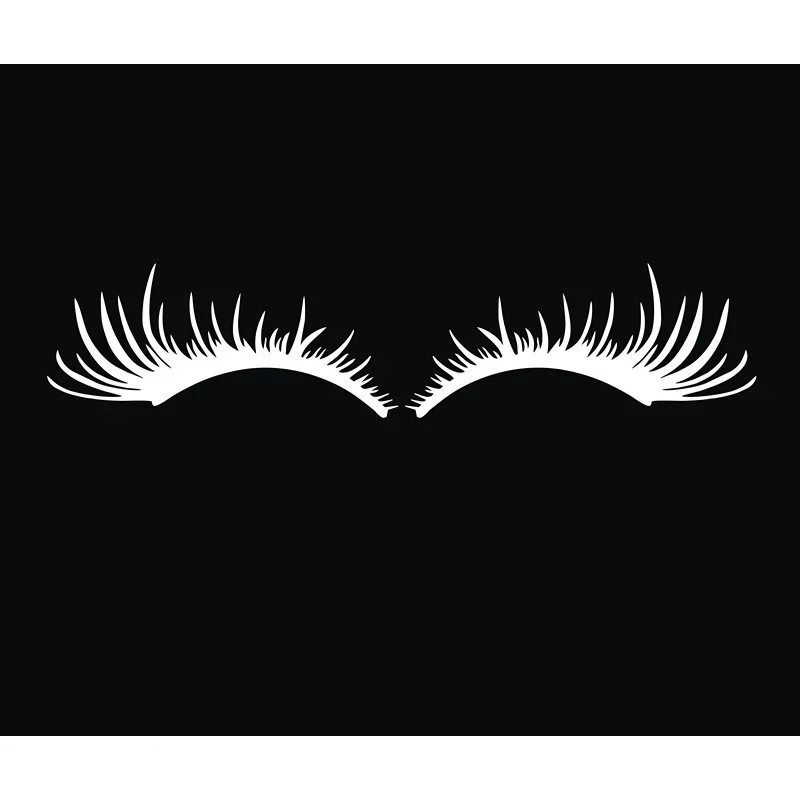1 Paar Auto Koplamp Wimper Stickers 3D Charmante Valse Wimpers Decal Auto Bumper Decoratie Motorfiets Styling Accessoires