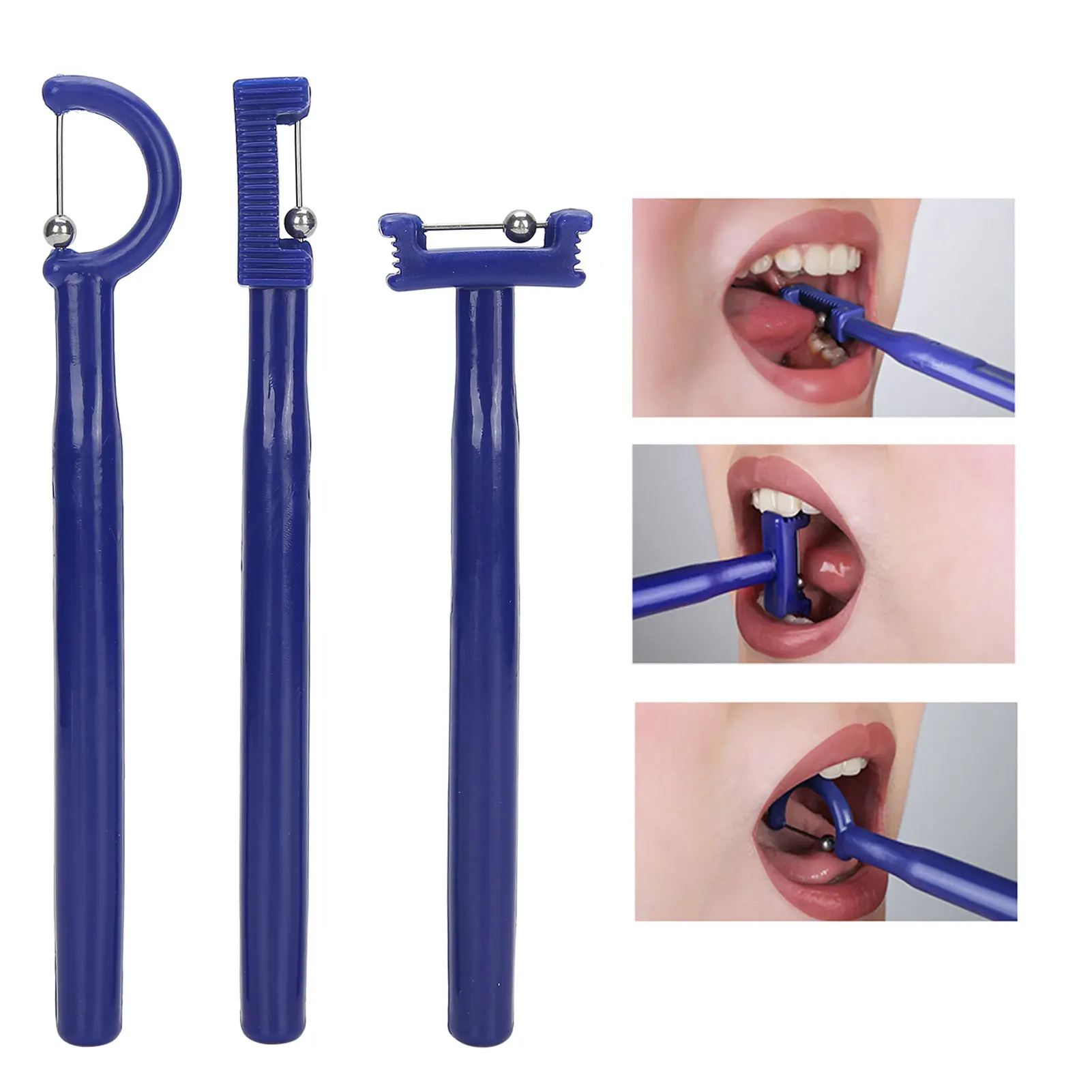 3pcs Tongue Tip Exercise Tool Tongue Tip Lateralization Lifting Oral Muscle Training Set Oral Muscle Tongue Tip Training Tool