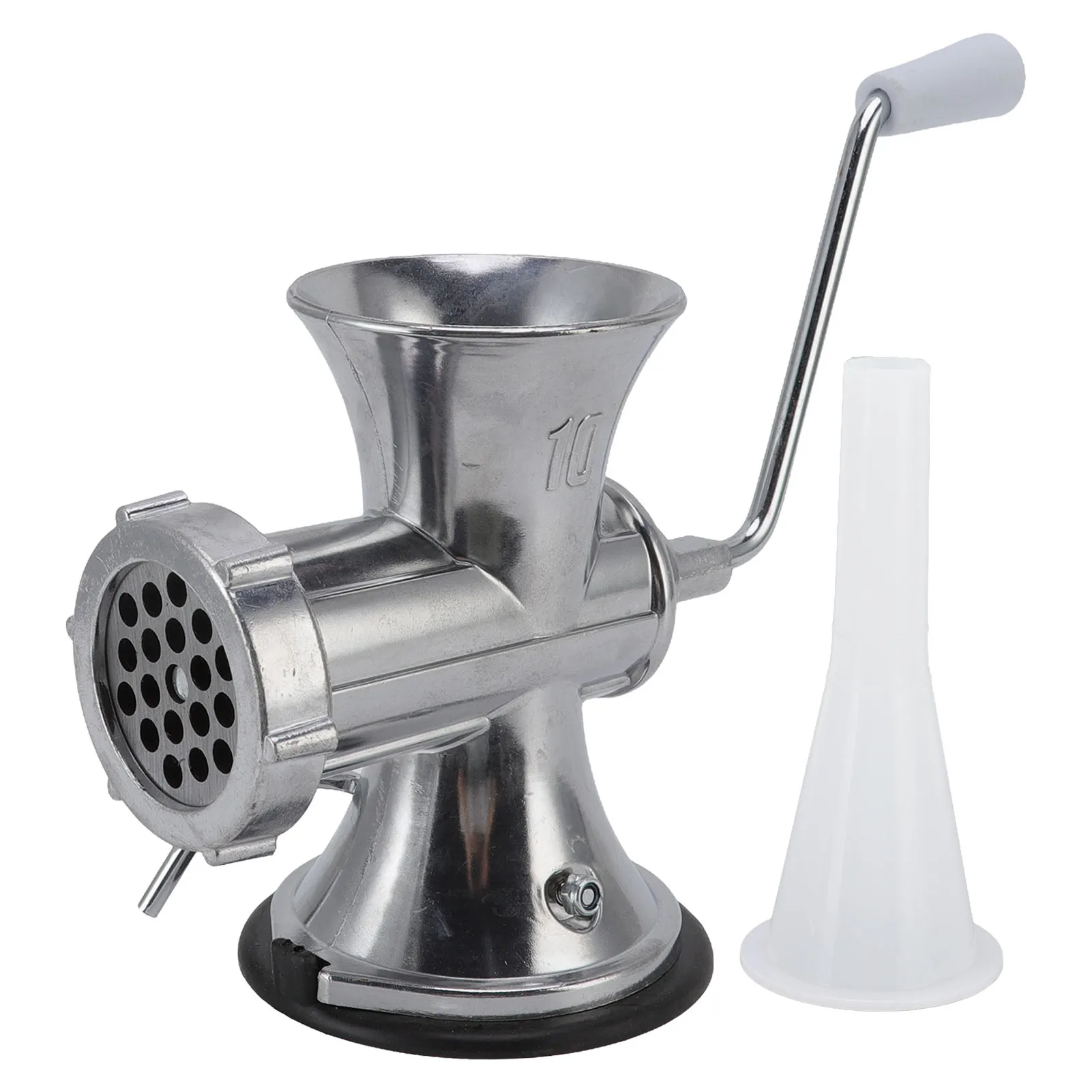 Meat Grinder Grinding Machine Multipurpose Manual Meat Grinder Large Circular Feed Inlet Silver  Blade for Restaurant for Cook