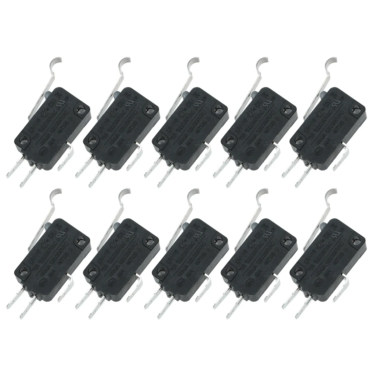 

10Pcs Micro Switch Long Hinge Lever Momentary Limit Switch Excellent Touch Used in Business Machines Communication Equipment