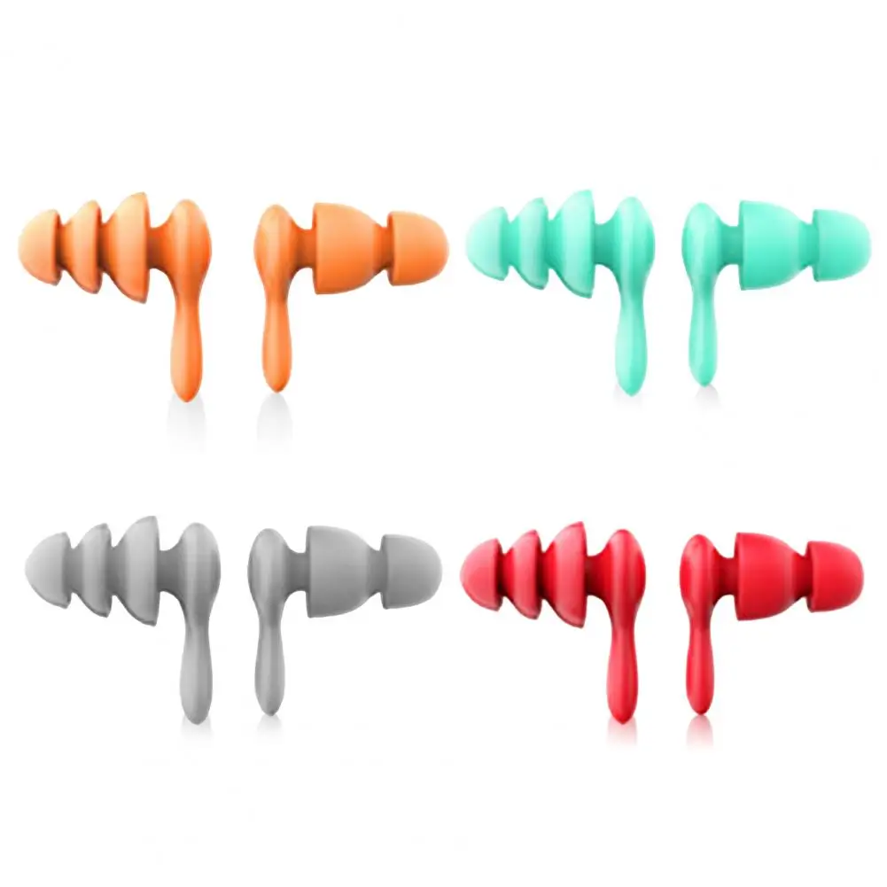 Sleep Earplugs 2 Pair Durable Anti-noise Soft  Hearing Protection Swimming Earplugs Unisex Accessory