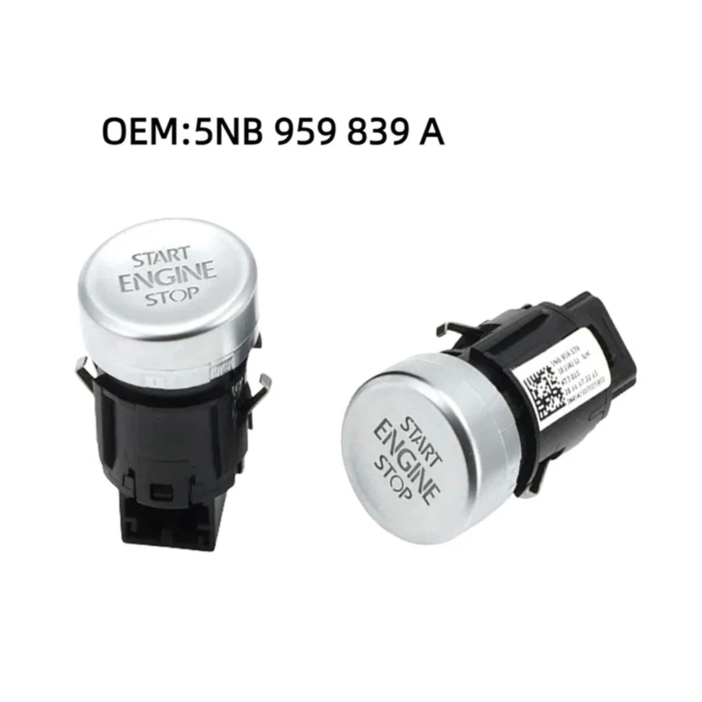 

5NB959839A One-Touch Start-Stop Switch Push Button Ignition Start Button Aluminium For VW Tiguan 2 Auto Replacement Part