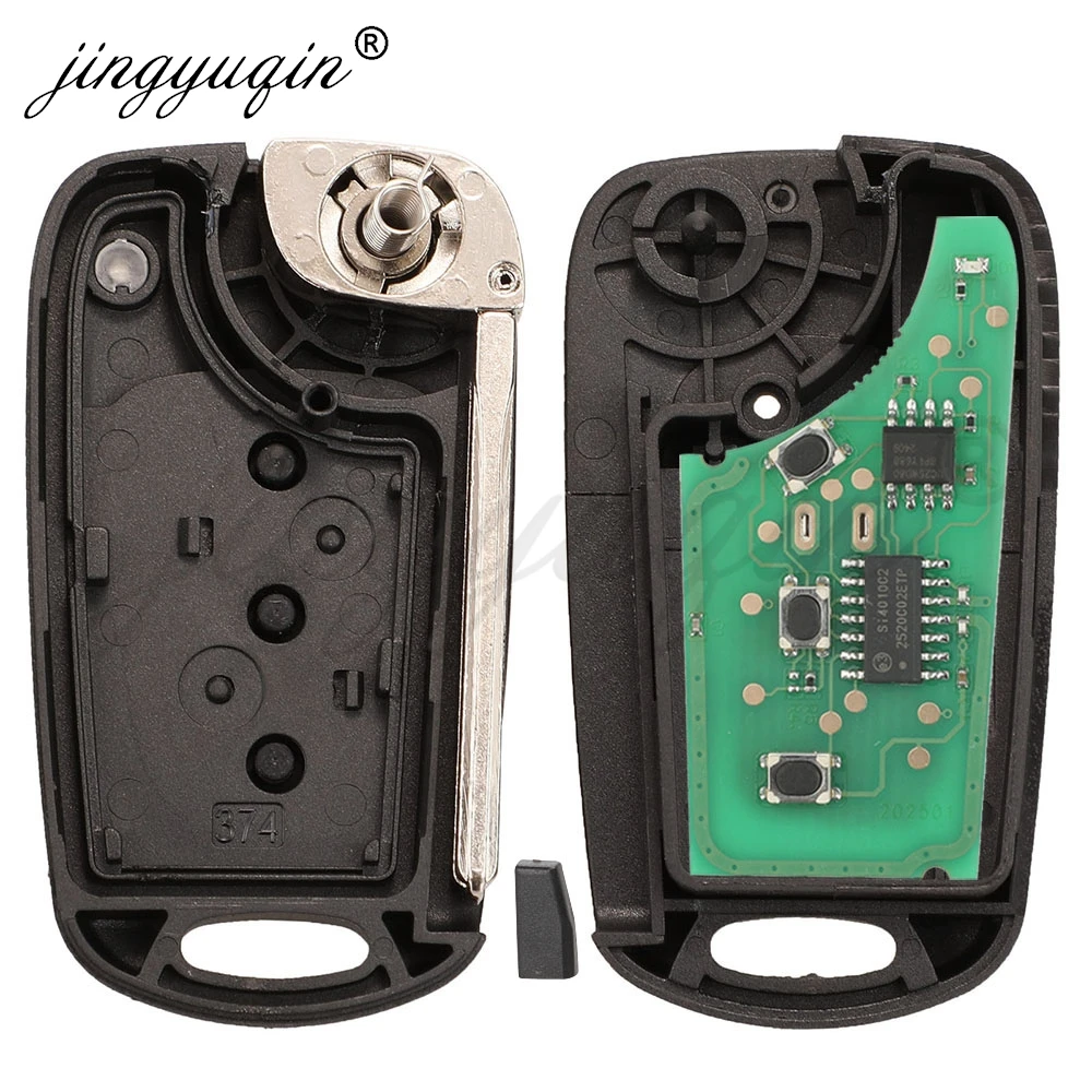 jingyuqin Flip Remote Car Key Fob 433MHz FSK ID46 for Kia Soul Ceed 2007 2008 2009 2010 2011 2012 81996-1H200 OKA-185T Ce0682 - view 3