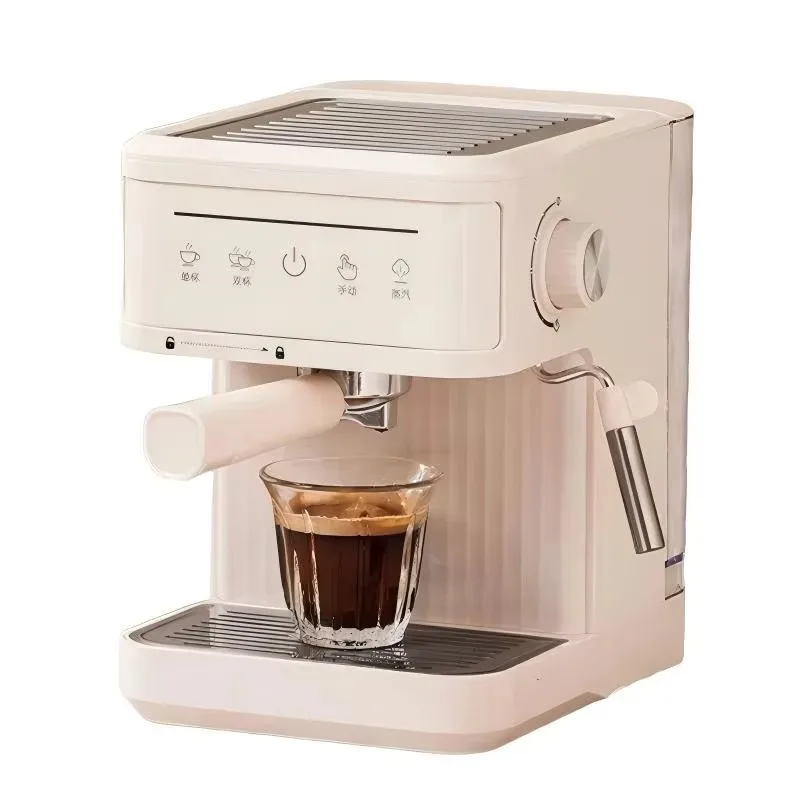 Semi-automatic coffee machine with integrated grinder to maintain coffee freshness