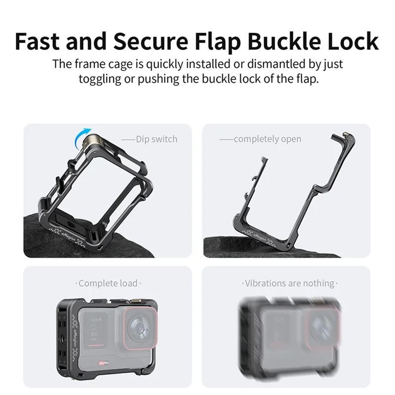

Amagisn Metal Cage For Insta360 Ace Pro Quick Release Protection Frame For Insta360 Ace Pro Action Camera Accessories