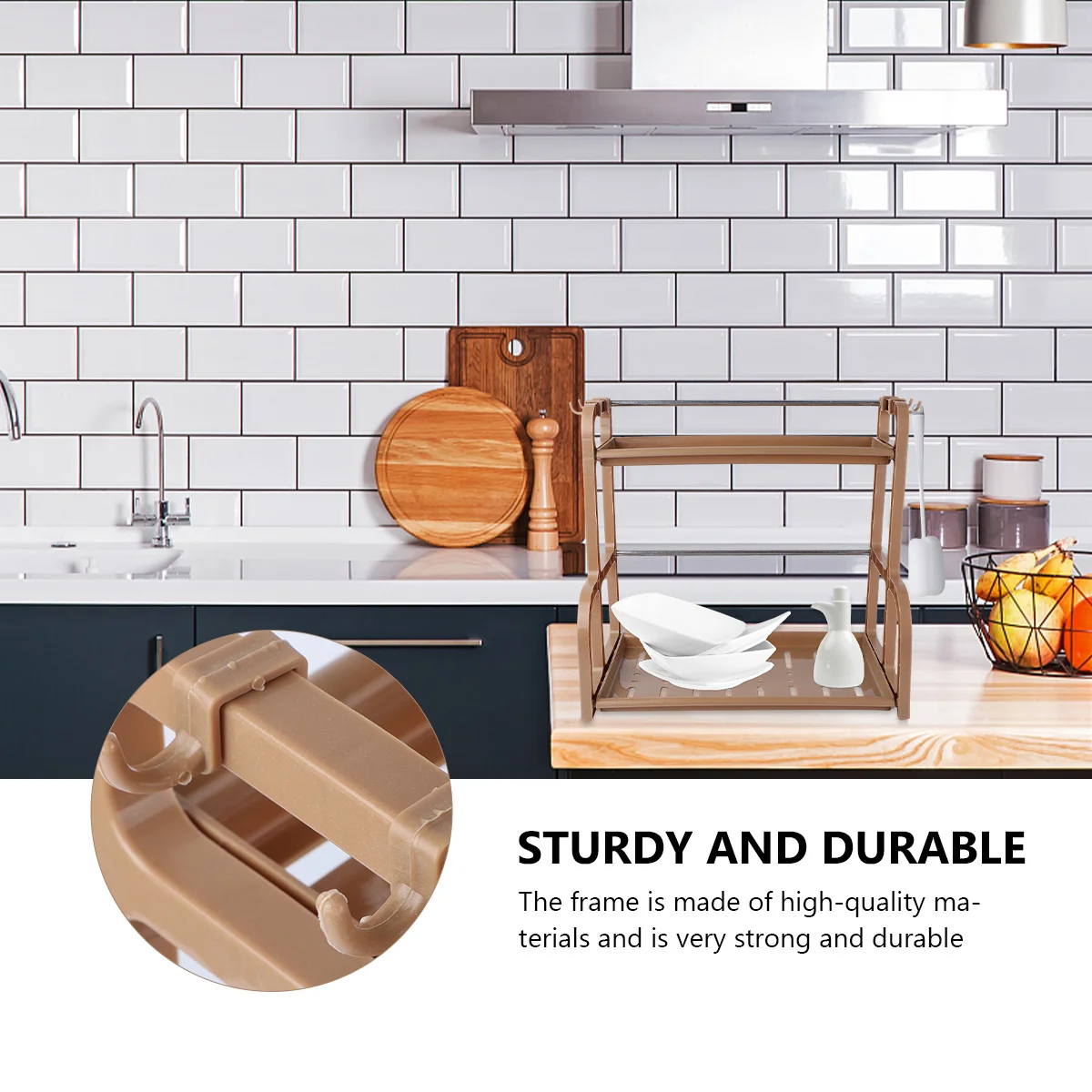 

1Set Kitchen Storage Rack Double-Layer Organizer Cooking Utensils Holder Home Space-Saving Kitchenware Storage Shelf