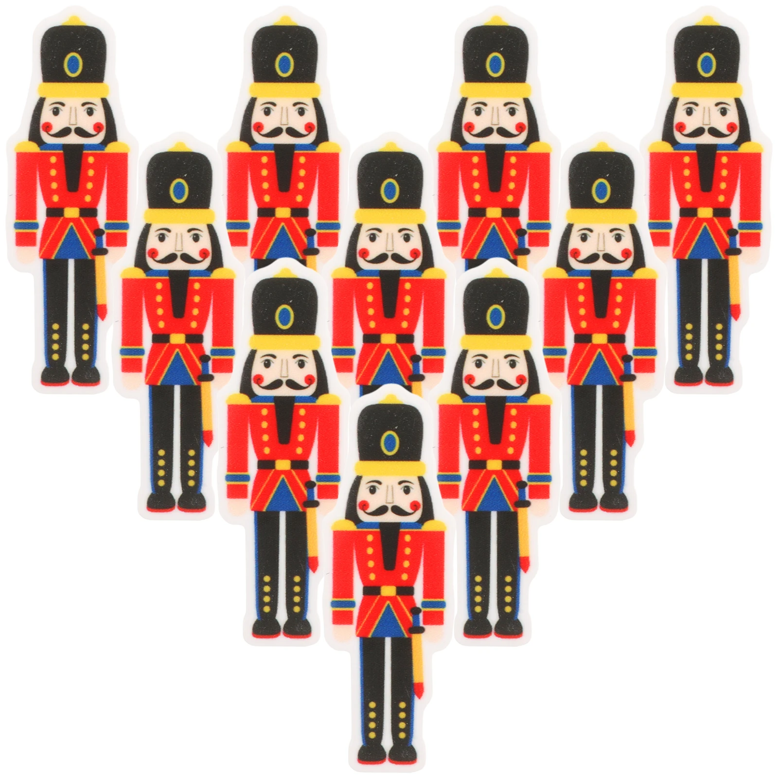 

10pcs Fridge Magnet Christmas Kitchen Decor Resin Nutcracker Soldier Stickers Refrigerator Patches Home Holiday