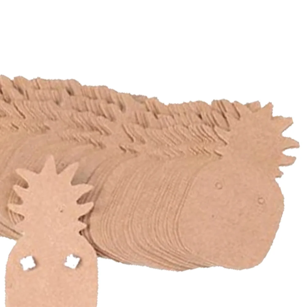 100 قطعة كرافت ورقة القرط العلامات الأناناس شكل فارغة مجوهرات عرض بطاقات أصحاب ل أقراط ترصيع تنظيم الأسعار