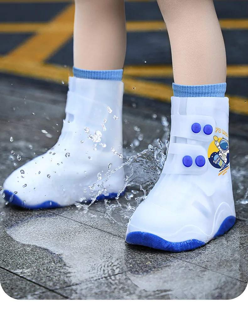 

Children's rain boot cover for rain waterproof thickened anti-slip wear-resistant shoes for rainy days school shoes PVC rain